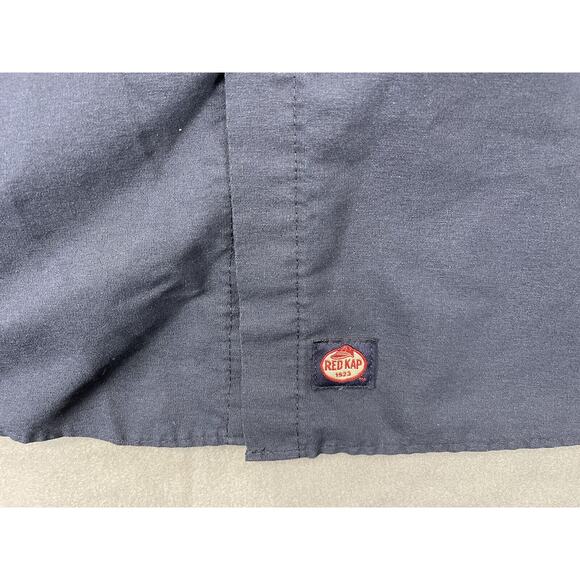 RED KAP LARGE MENS SHIRT BLUE REFLECTIVE STRIPE HI RES TOW TRUCK SAFETY - Picture 6 of 13